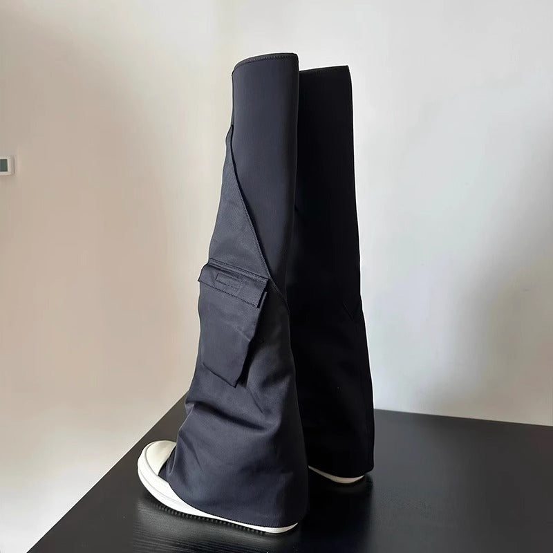 Women's High-grade Sheepskin Pocket Pants Tall Knight Boots