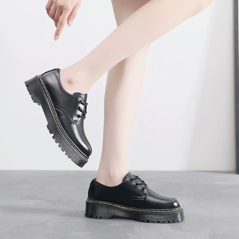 Women's Bottom Holes Martin Low-cut Genuine British Style Boots