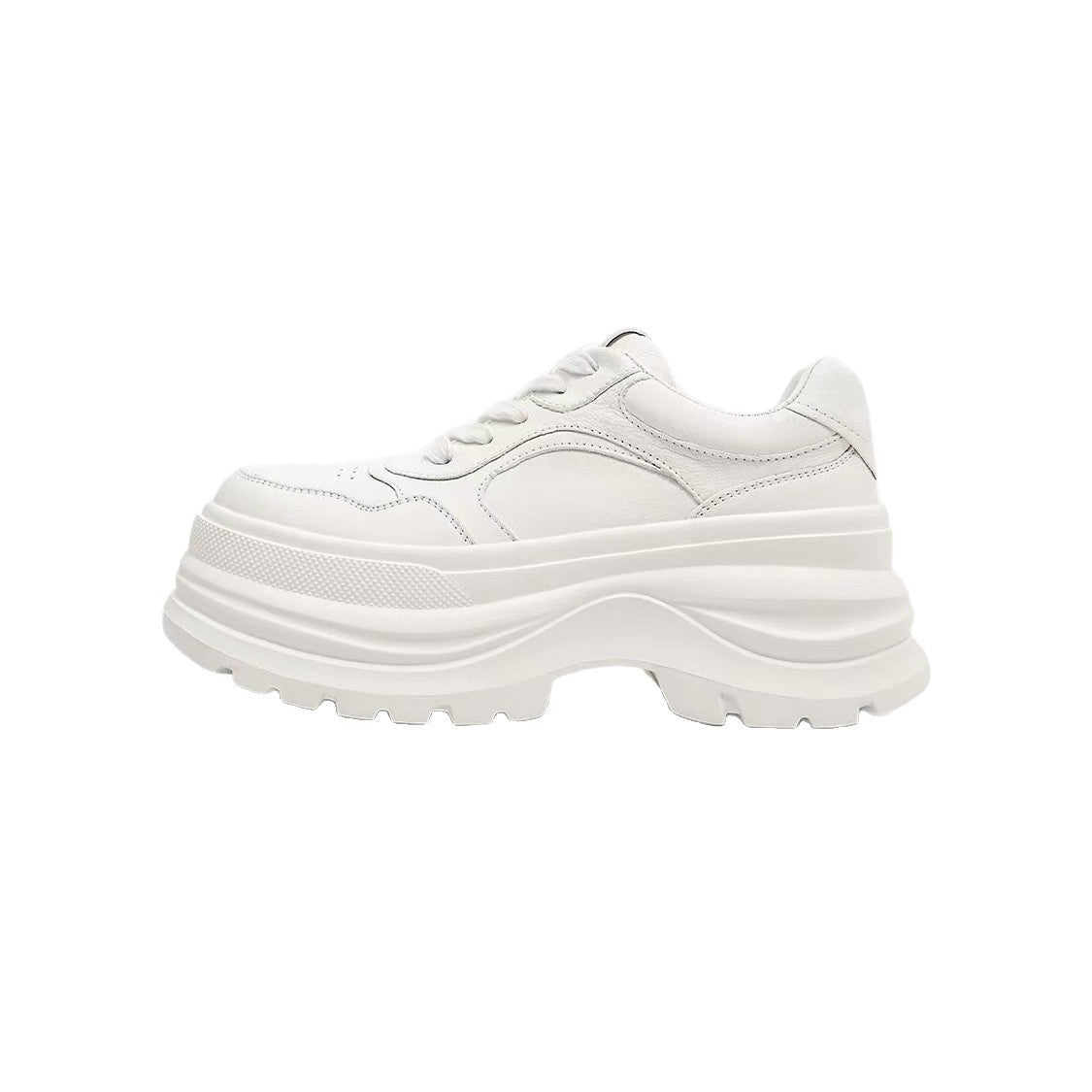 Women's Layer Cowhide Autumn Genuine Platform White Sports Casual Shoes