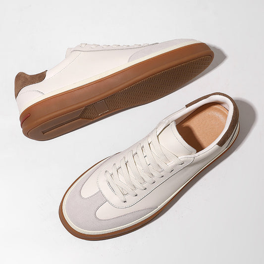 Men's German Training White Handmade Leisure Genuine Men's Shoes