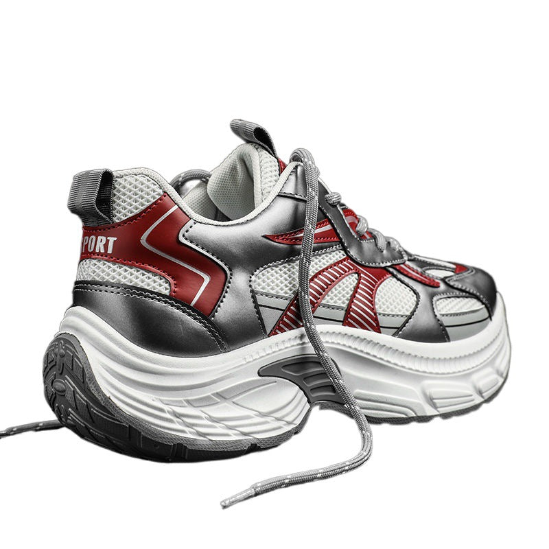 Men's Height Increasing Insole Fashion Versatile Mesh Breathable Platform Men's Sports Shoes