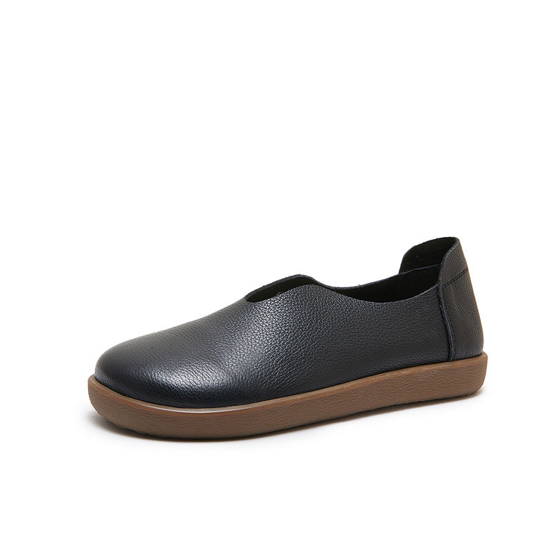 Women's Surface First Layer Cowhide Comfortable Pregnant Casual Shoes