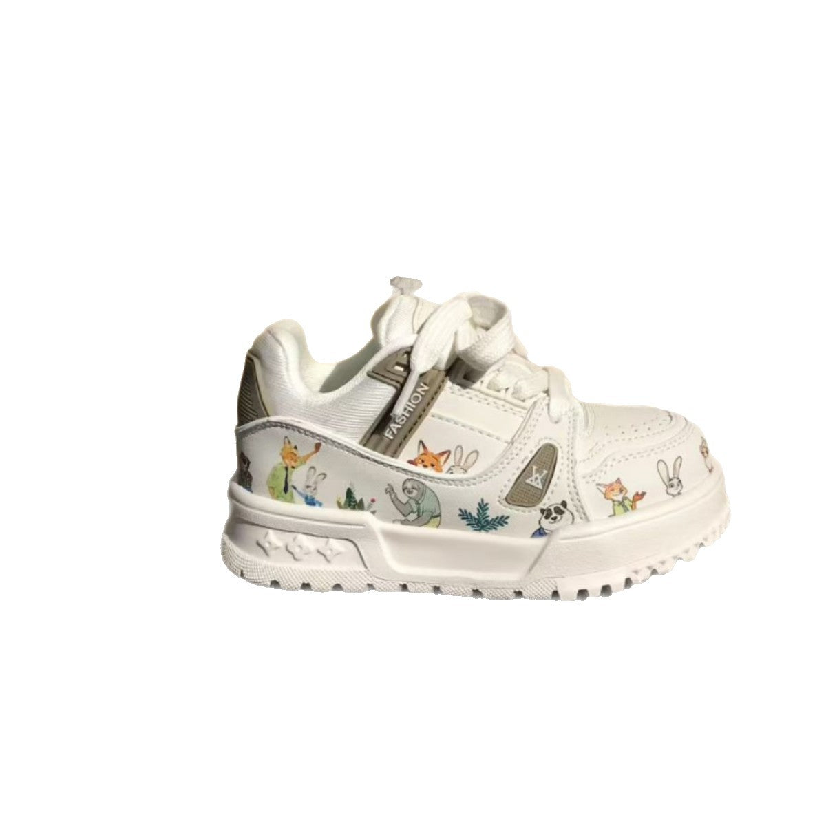 Spring Boys Cartoon Printed Platform Bread Children's Sports Shoes