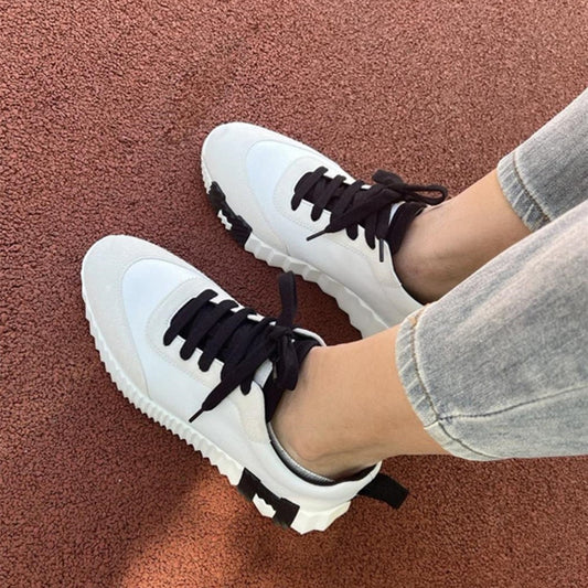 Women's & Men's For White Platform Couple Flat Breathable Sneakers