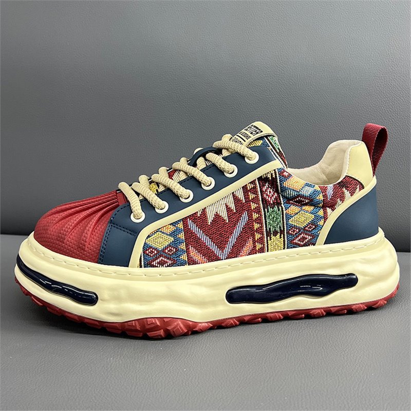 Men's Shell Toe Embroidered Daddy Trendy Spring Comfortable Men's Business Leather Shoes