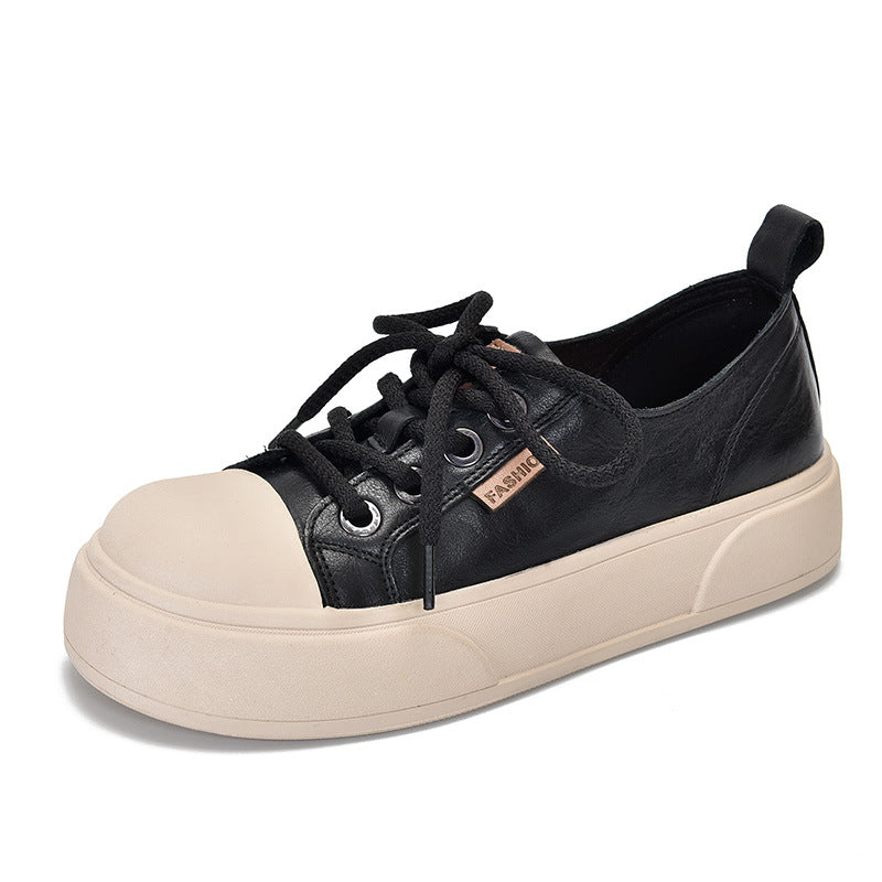 Women's Hand Grip Pattern Full Grain Cow Casual Shoes