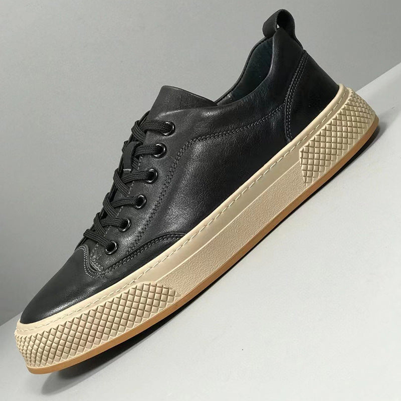 Men's Fashionable Autumn Genuine Breathable Green Top Sneakers