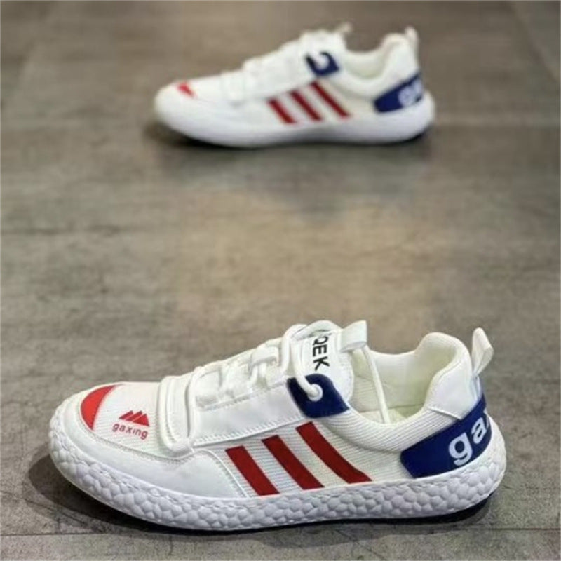 Men's Surface Breathable Lace Up Fashion Board Flat Casual Shoes