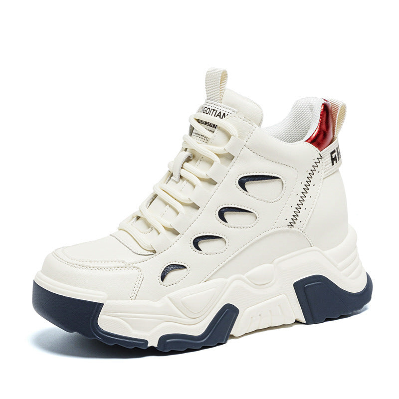 Women's Dad Comfortable Platform Inner Height Increasing Women's Casual Shoes