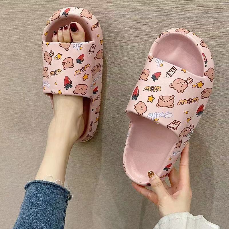 Pretty Indoor Outdoor Platform Thick-soled Cartoon Sandals