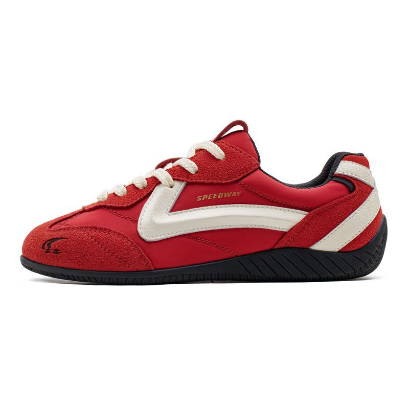 Women's & Men's Gold Racing Retro Thin Bottom Sports Men's Board Shoes
