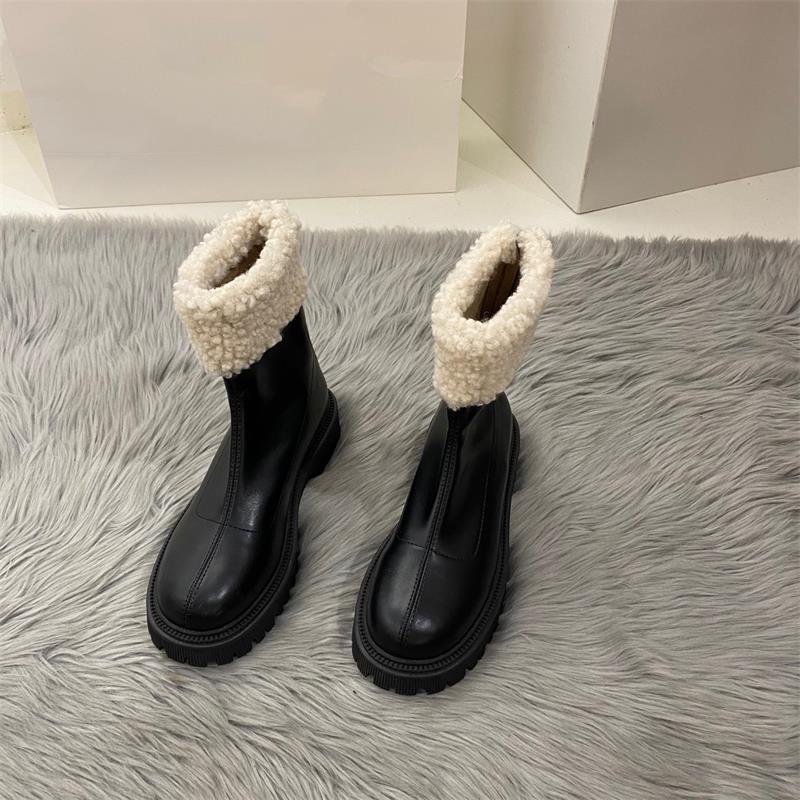 Women's Style Long Rider Fleece-lined Fluffy Winter Boots