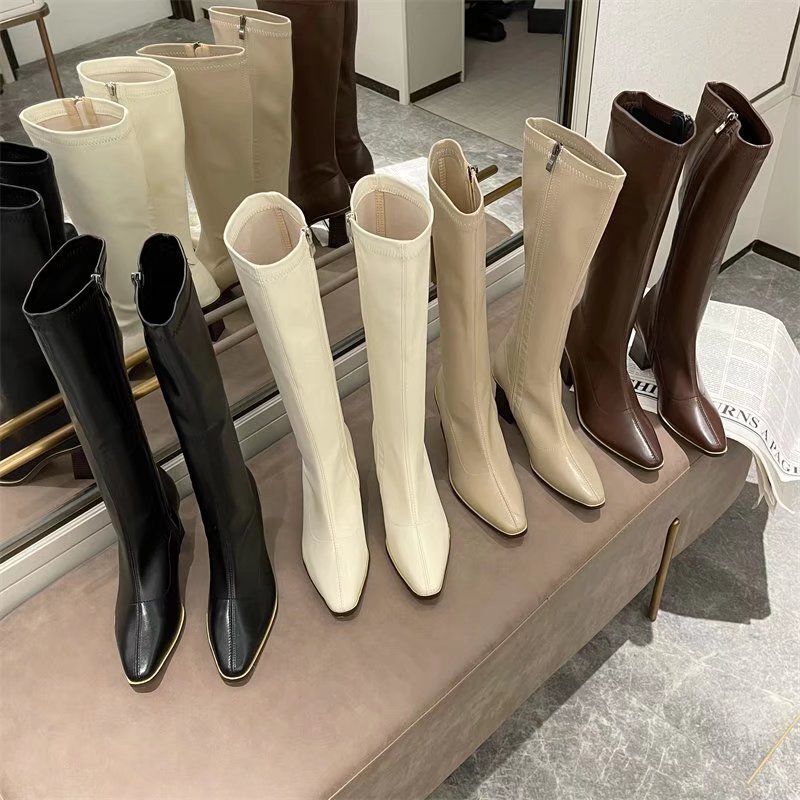 Casual New Grape Mom High Leg Boots