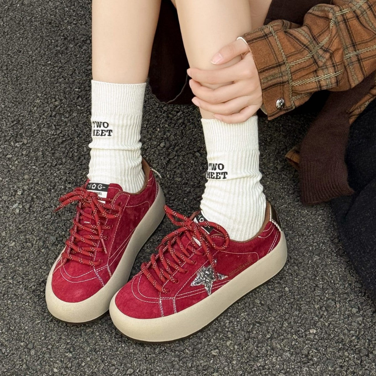 Women's Platform Retro Star Autumn Leisure Sports German Training Women's Casual Shoes