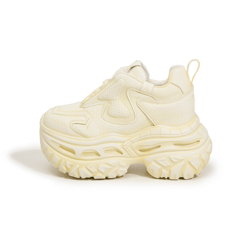 Women's Height Increasing Insole Dad Spring Fashion Brushed Versatile Women's Sports Shoes