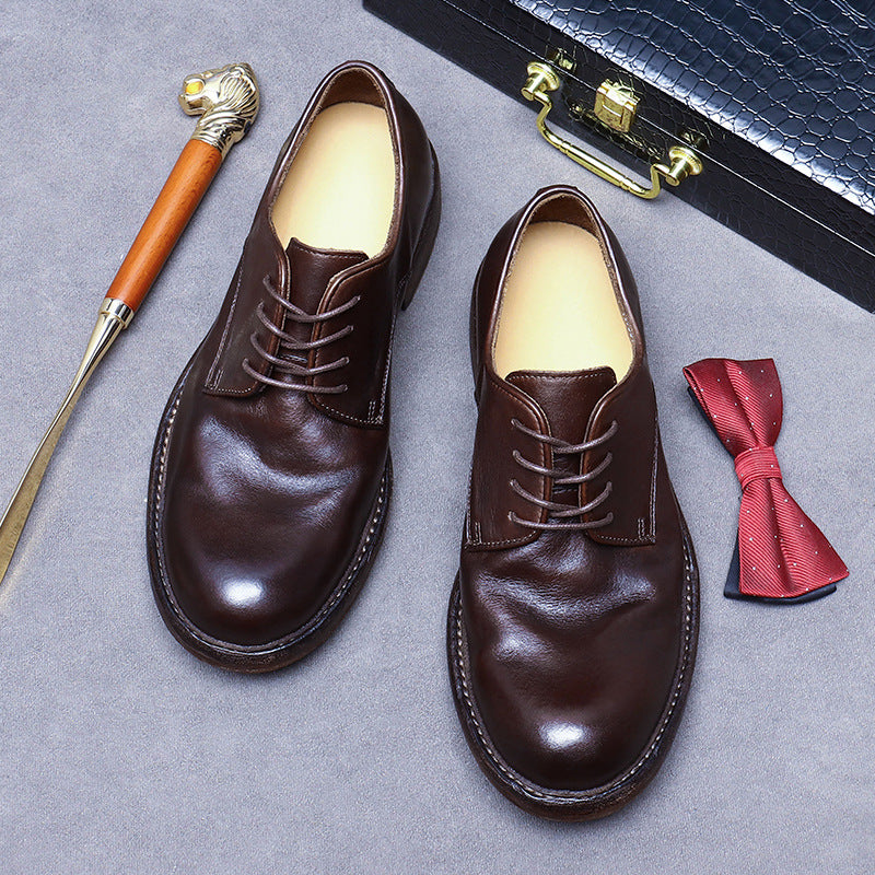 Men's Big Promotion Light Luxury Genuine Sole Handmade Good Men's Business Leather Shoes
