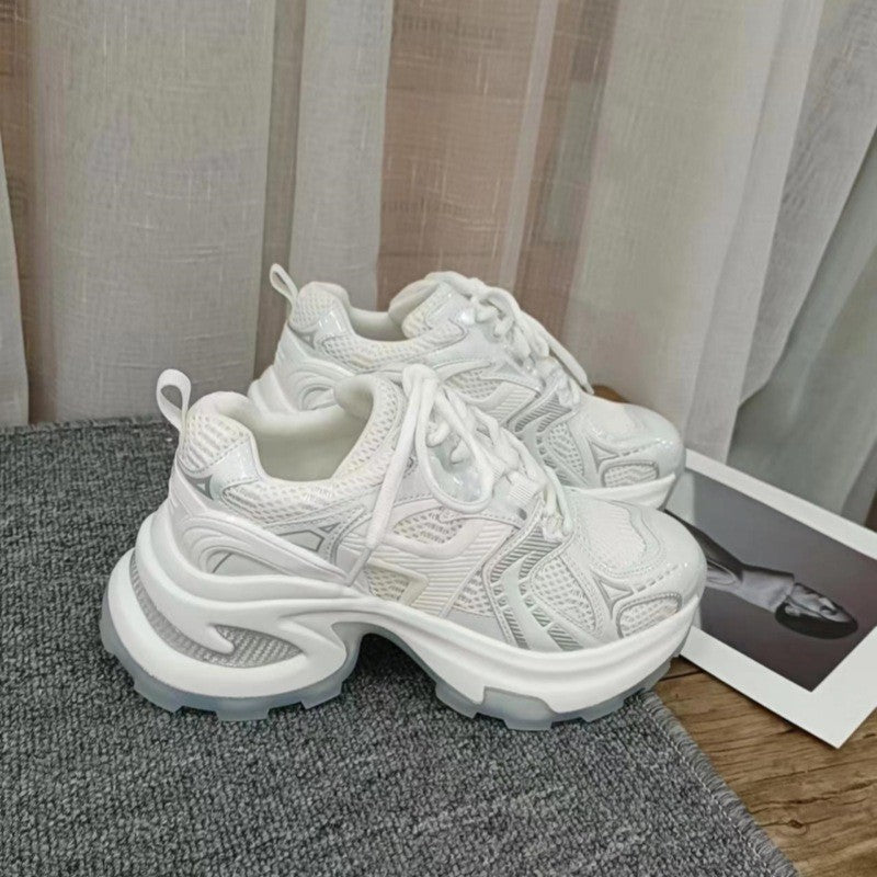 Women's Sier Platform Dad Spring Retro Fried Street Increased Lightweight Women's Sports Shoes