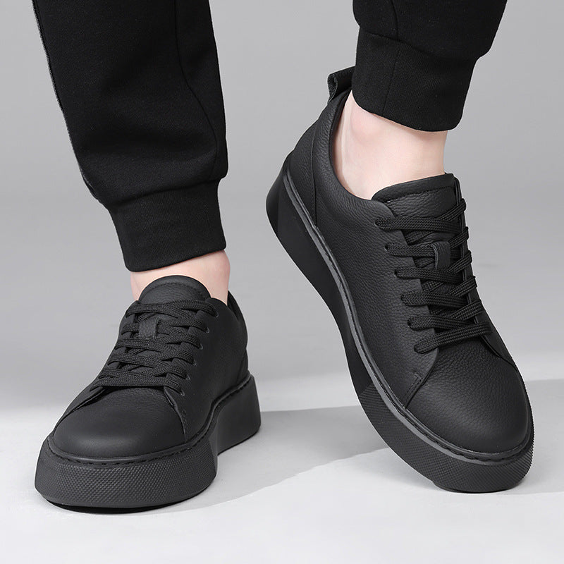 Men's Genuine Spring Cowhide Platform Sports Men's Shoes