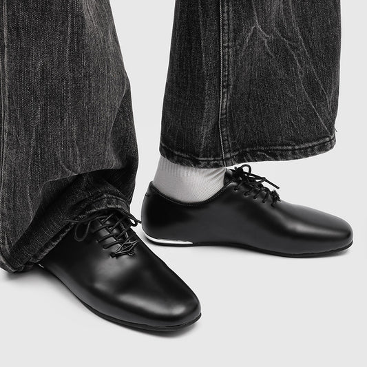 Men's Breathable Soft Bottom Commuter Business Formal Wear High-grade Retro Derby Men's Casual Leather Shoes