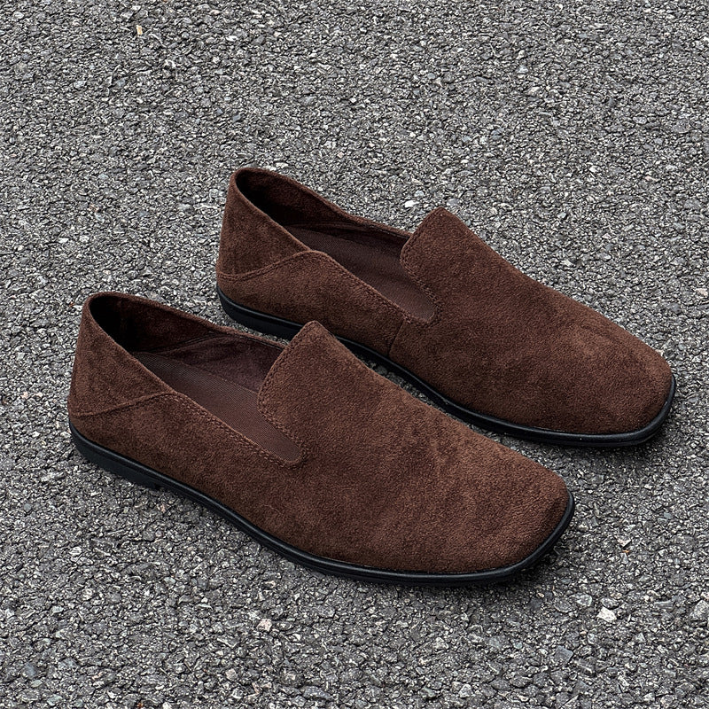 Women's & Men's Commuter Fashionable Flat Derby Blue Brown Men's Casual Leather Shoes