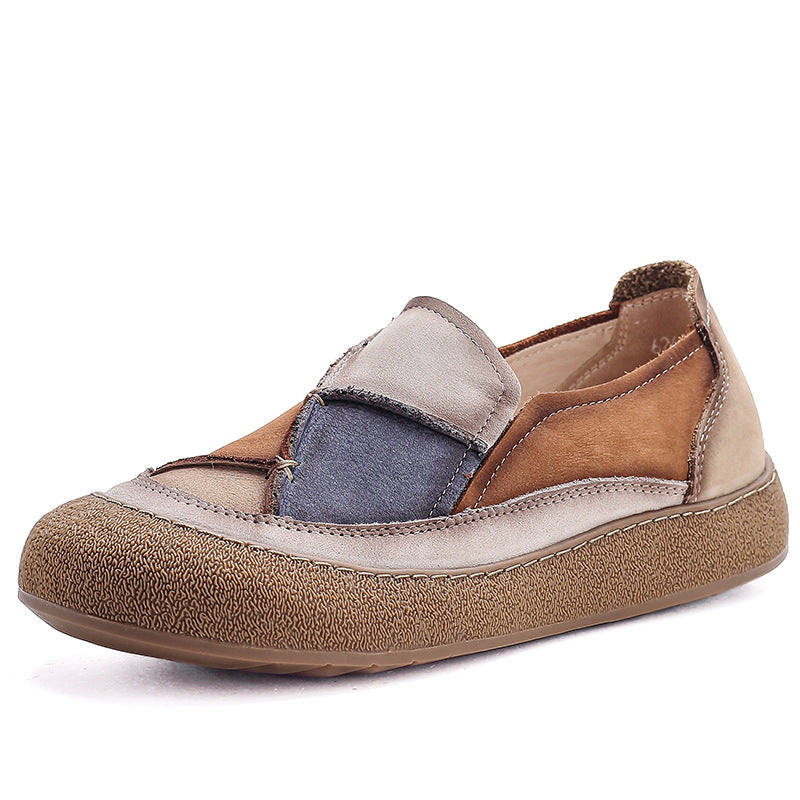 Women's Layer Cowhide Muffin Platform Fashion Genuine Assorted Casual Shoes