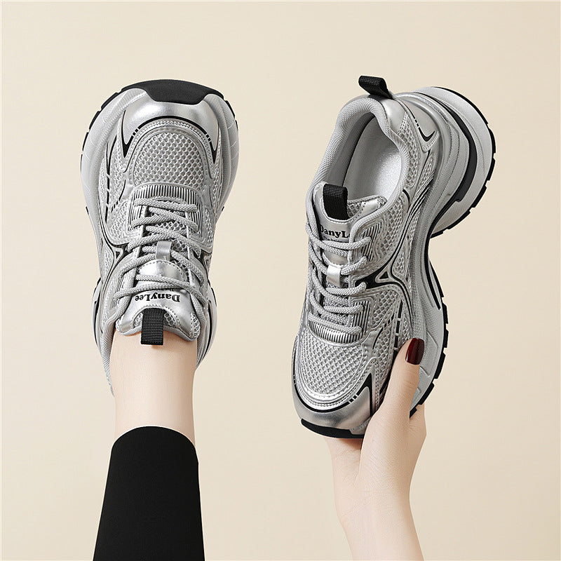 Women's Surface Platform Heightened Easy Wear Sports Sneakers
