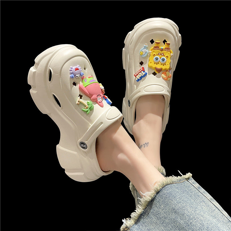 Women's Fashion Platform Hole Height Increasing Cute Women's Shoes