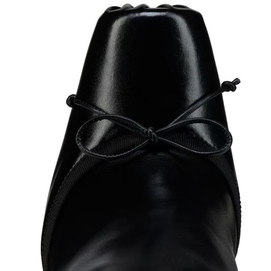 Women's Bow Stiletto High Leg Sexy Fashion Women's Leather Boots