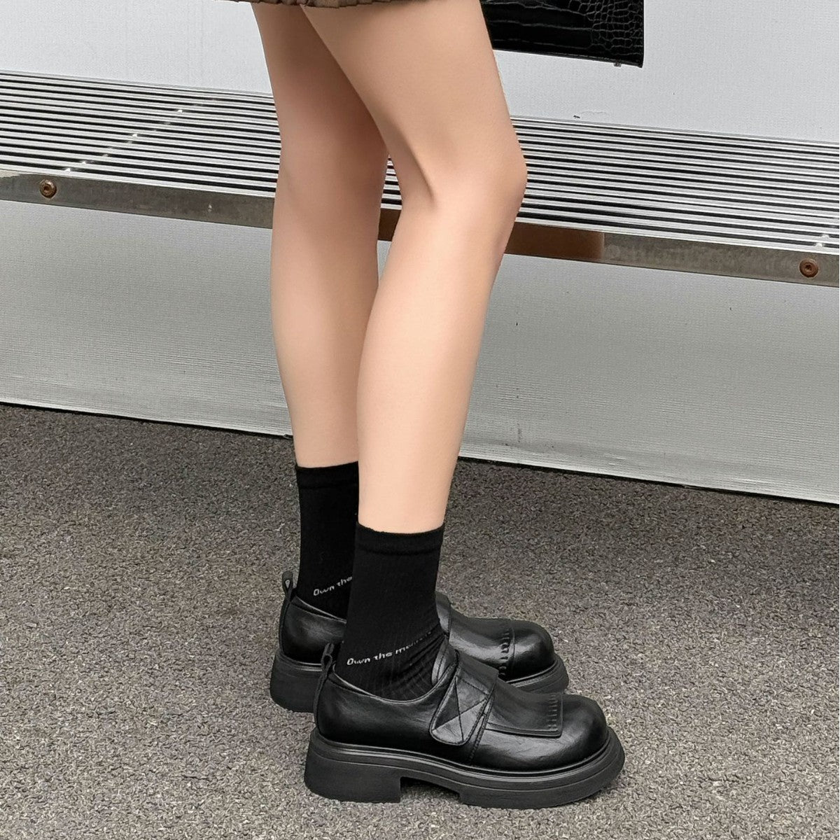 Spring Platform Velcro Slip-on Soft Flat Loafers