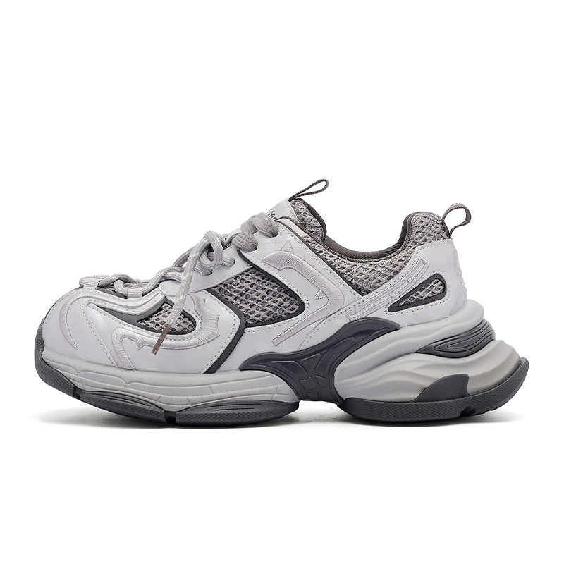 Women's Autumn Thick Bottom Breathable Design Electric Embroidering Women's Sports Shoes