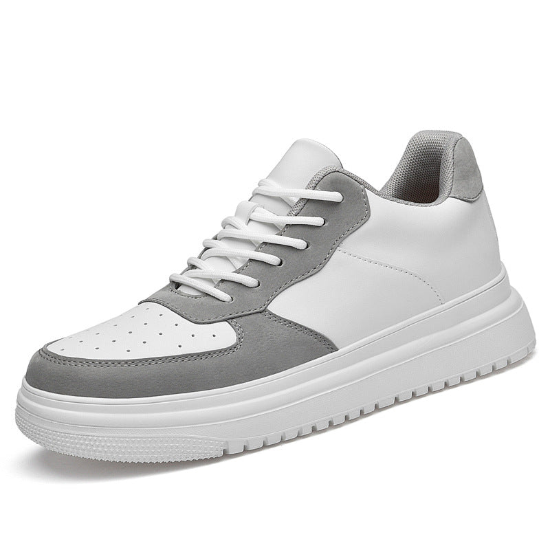 Men's Increasing Thick Bottom White Platform Spring Low Casual Shoes