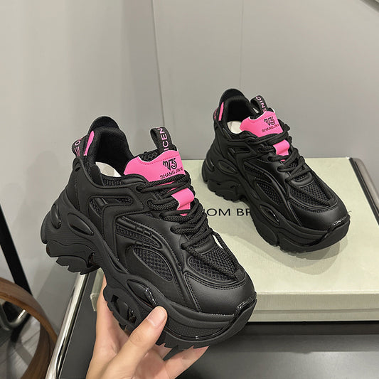 Women's Platform Dad Spring Breathable Sports Height Sneakers