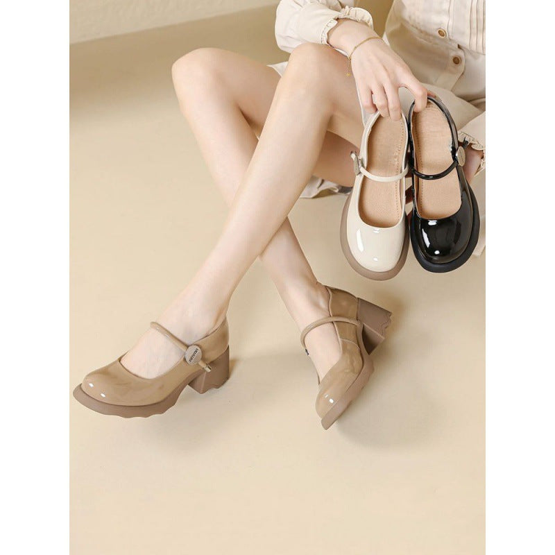 Women's Low-cut Vintage Mary Jane Fashion Platform Round Head Women's Shoes