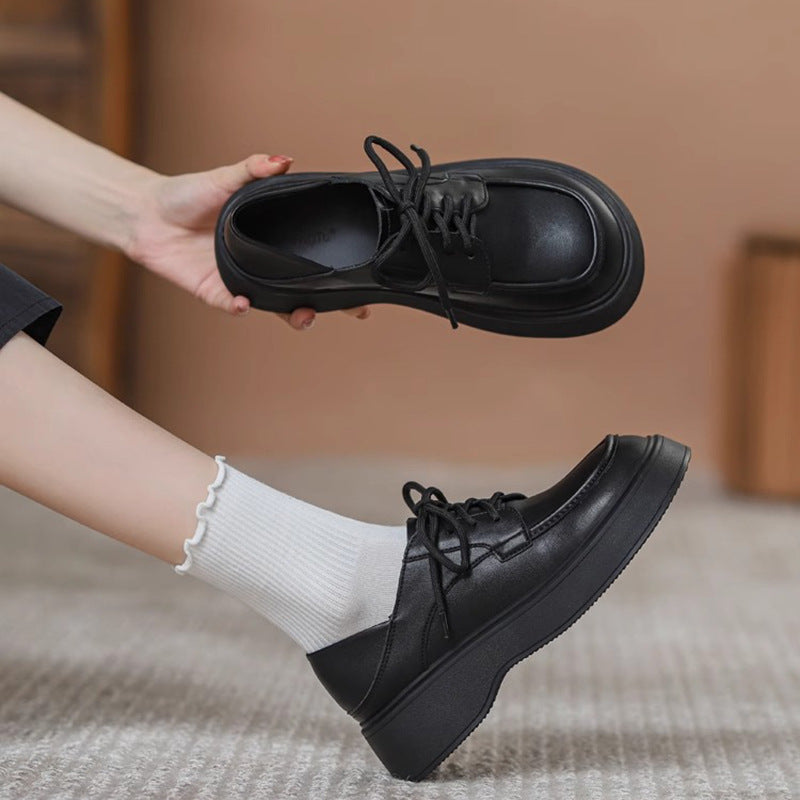 Women's Platform Slip-on British Style Height Increasing Insole Women's Casual Shoes