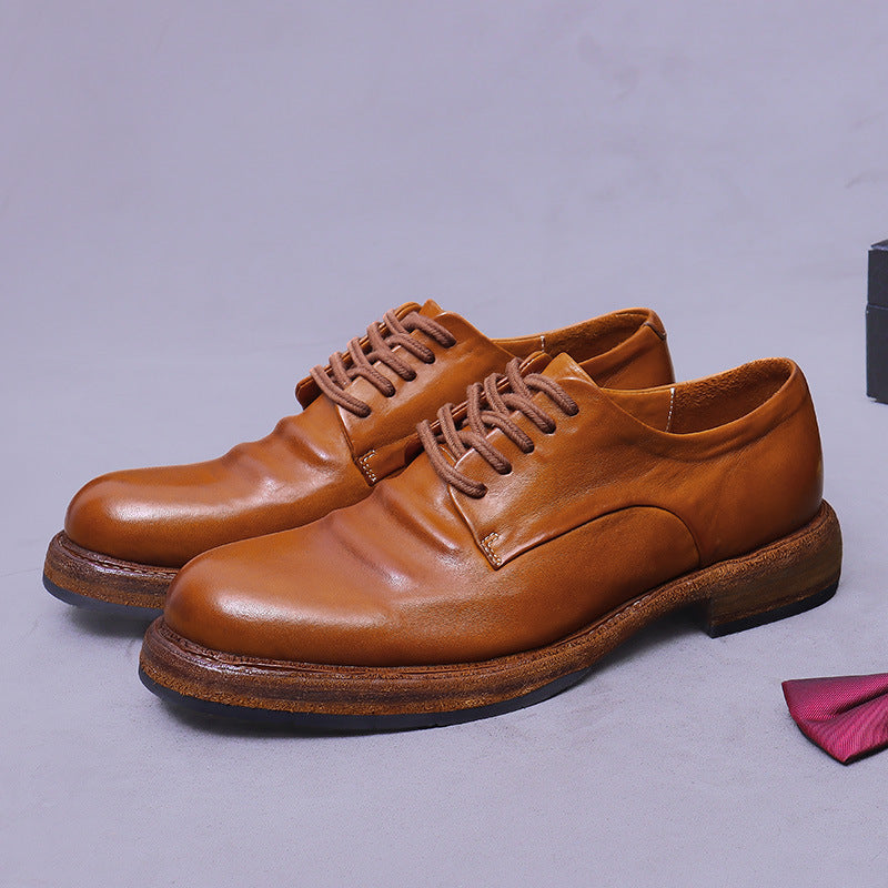 Men's Sole Light Luxury Horse Handmade Good Year British Leather Shoes
