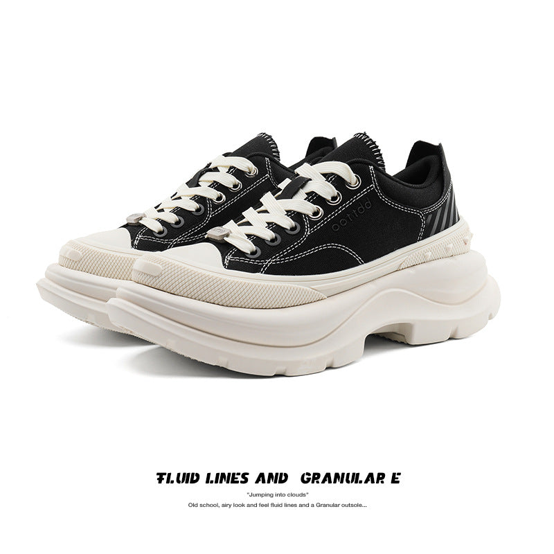 Thick-soled Autumn Small Heightened Platform Light Canvas Shoes