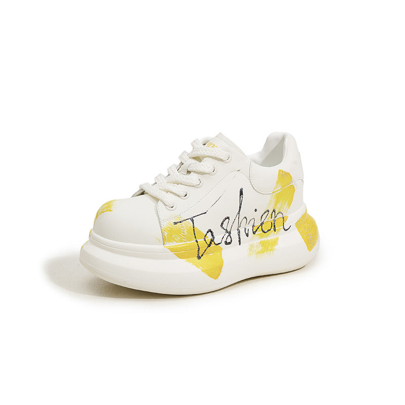 Women's Small Size Inner Height Increasing Board Spring Authentic Comfortable Platform Women's Casual Shoes