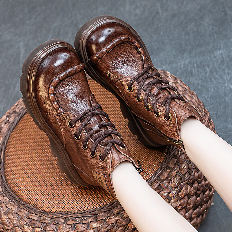 Women's Thick Bottom Soft Short Washed First Boots