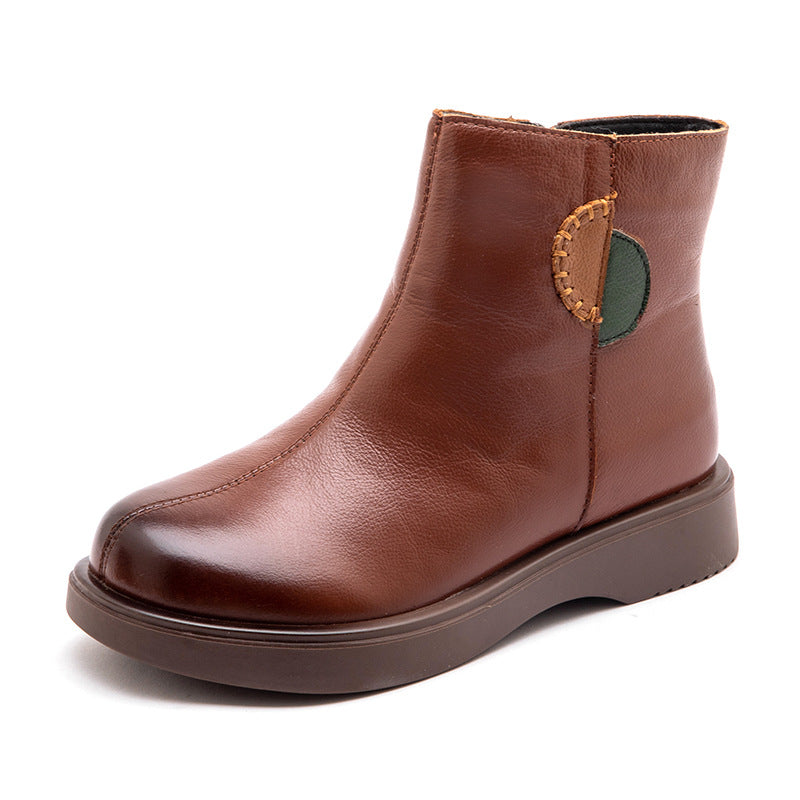 Women's Wool Fur Integrated Retro Ankle Female Winter Thickened Women's Shoes