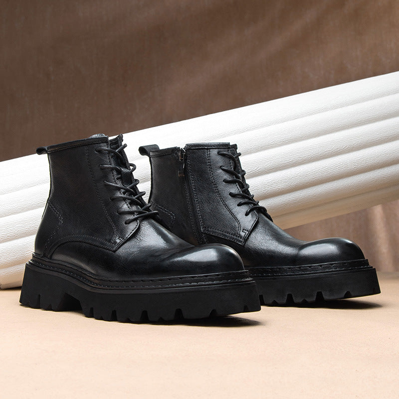 Men's Martin Zipper British Raise The Bottom Boots