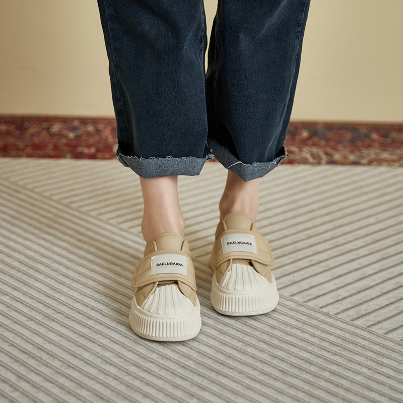 Women's Velcro Bread Thick Bottom Heightened Easy Wear Casual Shoes