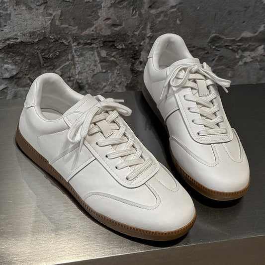 Men's Flat Round Toe German Training Commuter Fashionable Men's Board Shoes