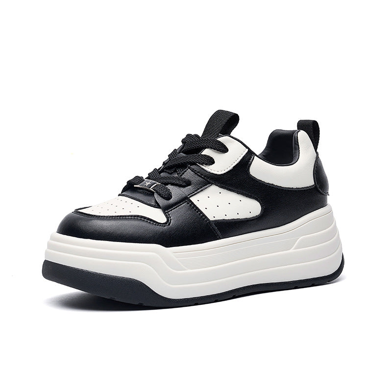 Women's White Autumn Flat Korean Style Versatile Thick Bottom Women's Casual Shoes