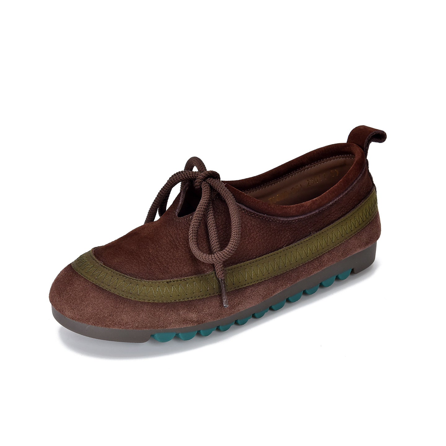 Women's Cowhide Flat Round Head Pumps Color Casual Shoes