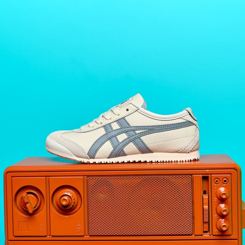 Women's & Men's Tiger Surface Flat Breathable Low Top Men's Board Shoes