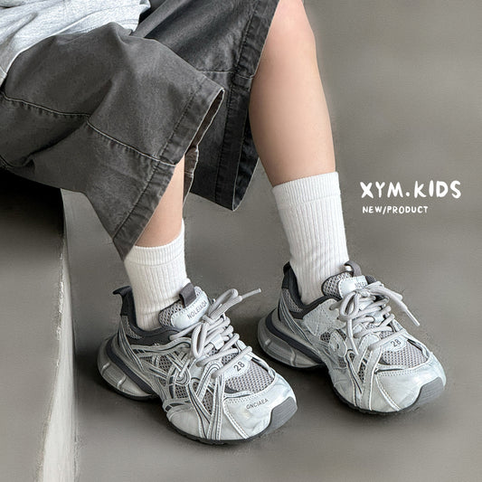 Children's Summer Dad Fashion Bag Bottom Single Net Children's Sports Shoes