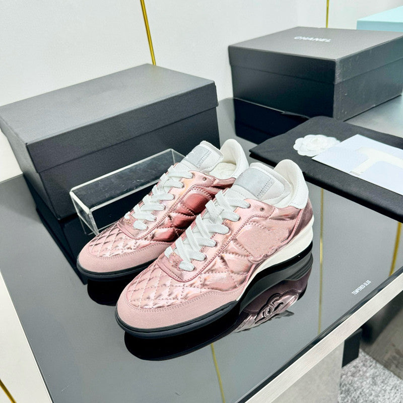 Classic Style Genuine Diamond Plaid German Training Lace Sneakers