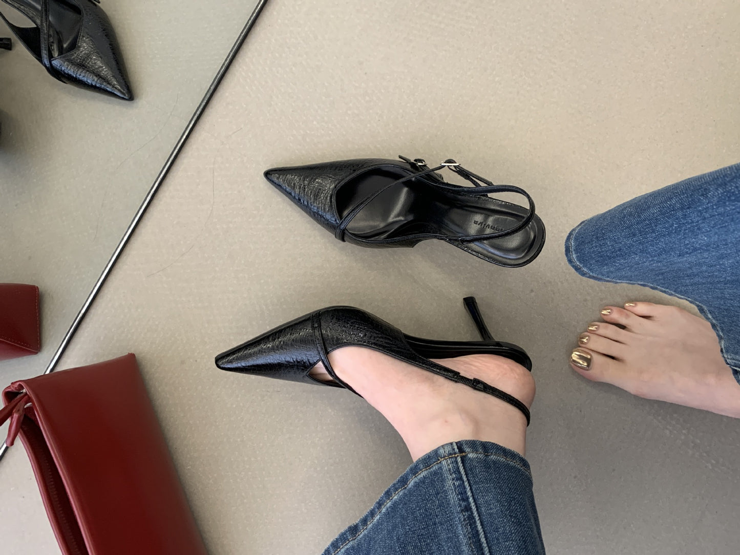 Women's Spring Stiletto Elegant Slimming French Belt Women's Fashion Shoes