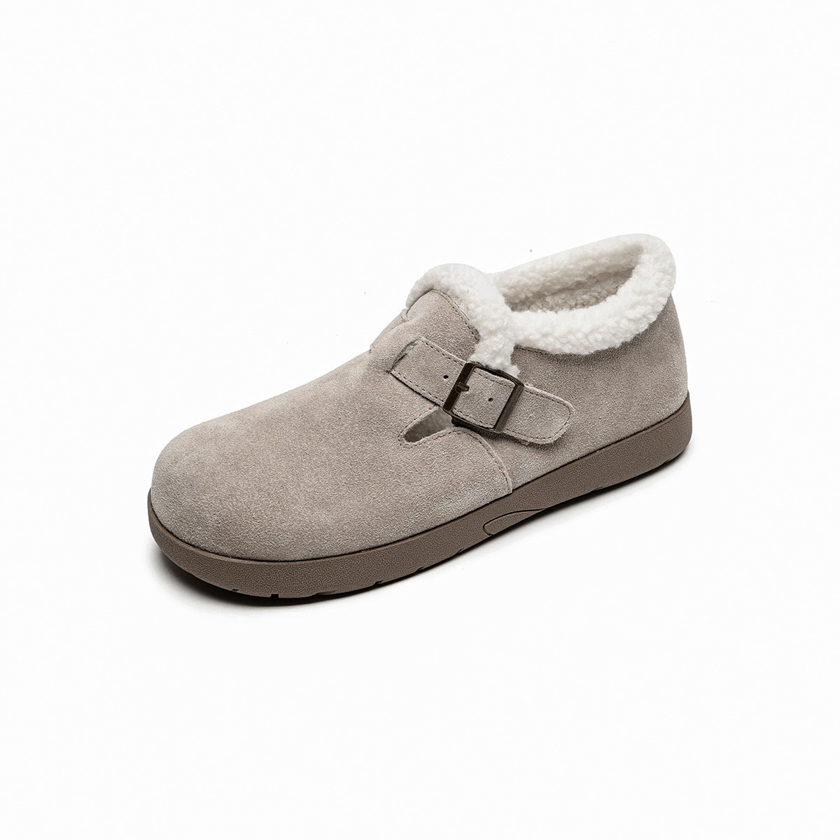 Women's Genuine Retro Platform Cowhide Slip-on Soft Bottom Women's Fashion Shoes