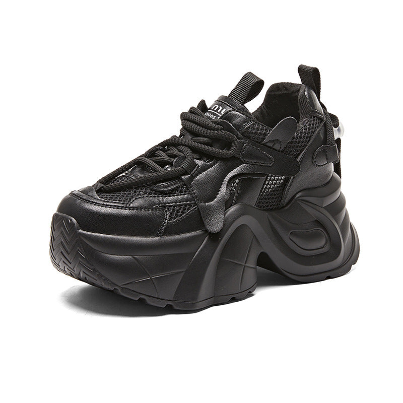 Women's Mesh Breathable Thick Bottom Height Increasing Women's Casual Shoes